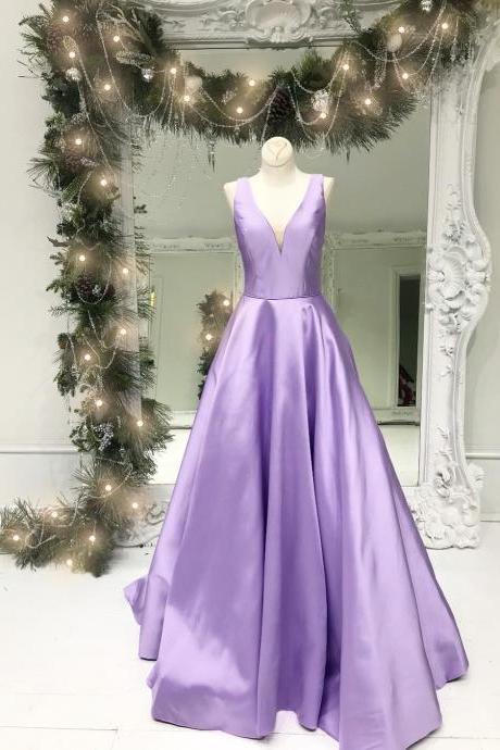 Sexy Sleeveless Prom Dress, A Line V Neck Prom Dresses, Long Evening Dress P1148