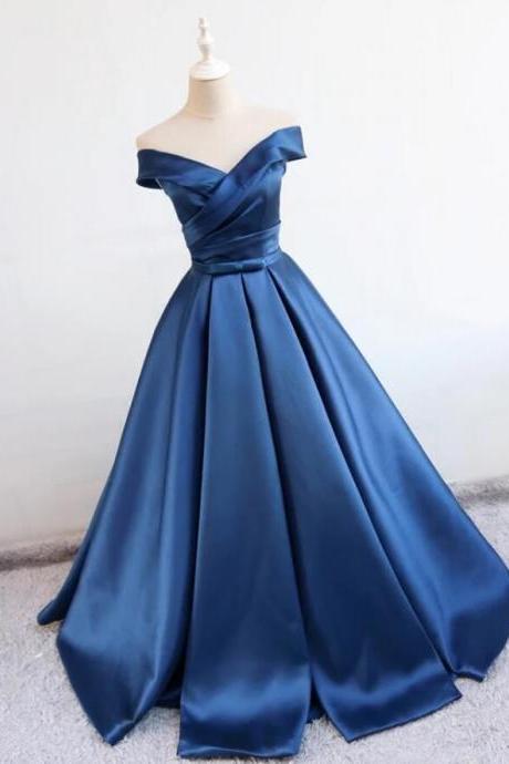 Charming Prom Dress, A Line Prom Dresses, Sexy Navy blue Evening Dress P1203