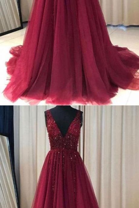 red pink gown
