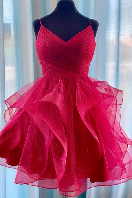 Short Prom Dress Burgundy Homecoming Dresses,School Dance Dress,IP1445