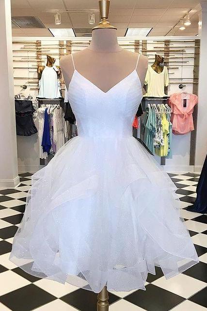 White Sparkly Short Prom Dresses,Homecoming Dress,Dance Dresses,IP1325
