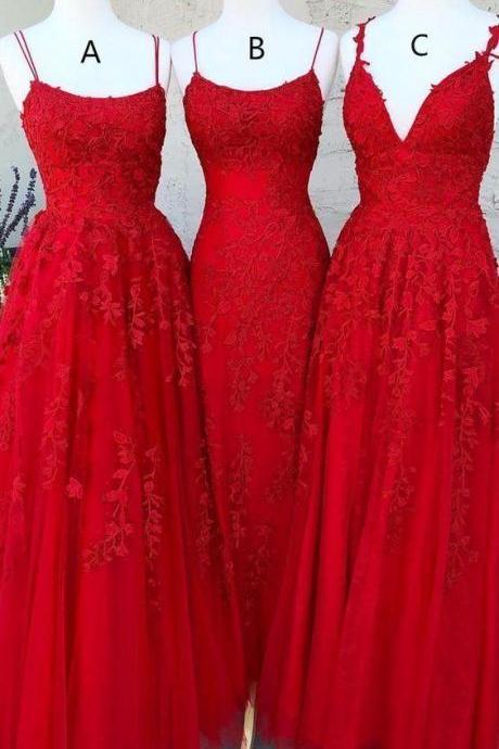 Lace Prom Dress Long, Evening Dress, Formal Dress, Graduation School Party Gown, PC0503