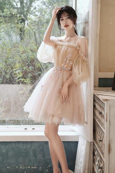 Cute tulle short prom dress cocktail dress