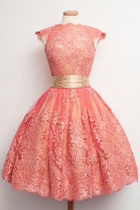 Blush Pink Homecoming Dress,Homecoming Dresses,Lace Homecoming Gowns,Short Prom Gown,Blush Pink Sweet 16 Dress,Homecoming Dress,2 pieces Cocktail Dress,Two Pieces Evening Gowns