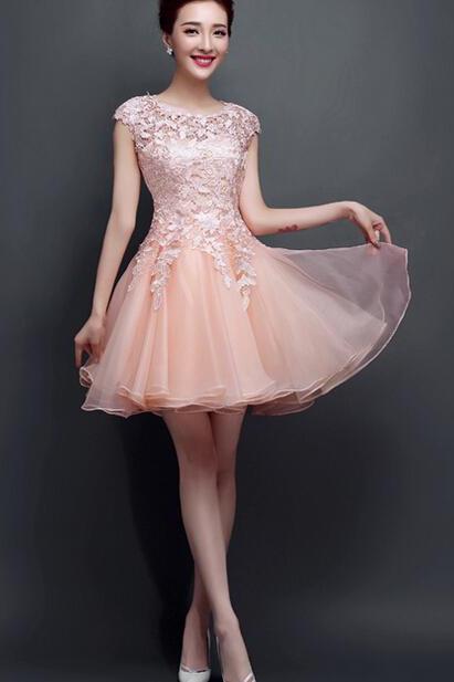 Blush Pink Homecoming Dress,Homecoming Dresses,Homecoming Gowns,Short Prom Gown,Blush Pink Sweet 16 Dress,Homecoming Dress,Cocktail Dress,Evening Gowns