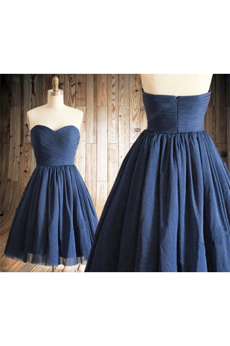 2016 Homecoming Dress,Navy Blue Homecoming Dresses,Tulle Homecoming Dress,Party Dress,Prom Gown,Sweet 16 Dress,Cocktail Gowns,Short Evening Gowns
