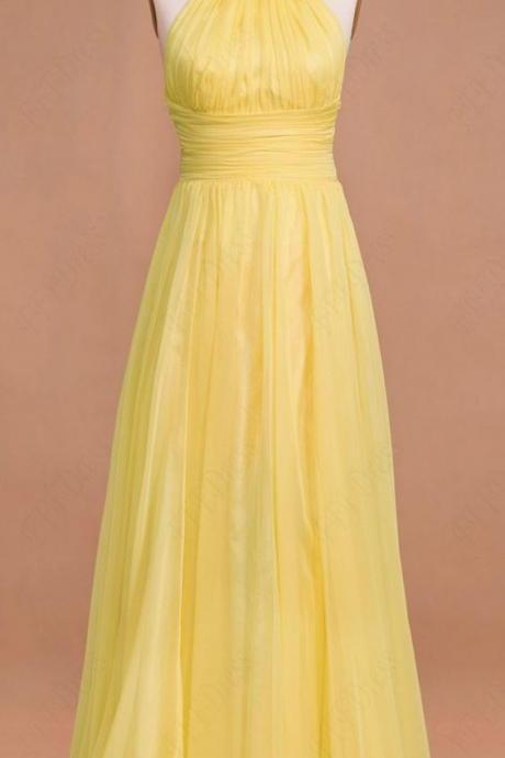 Yellow Prom Dresses,Prom Gown, Evening Dress,Chiffon Prom Dress,Sexy Evening Gowns,Yellow Formal Dress,Wedding Guest Prom Gowns,2016 Evening Gowns