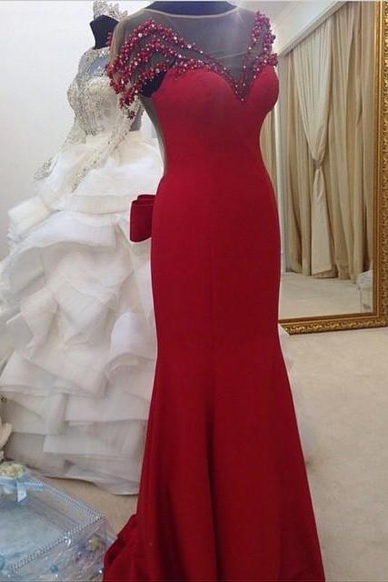 Red Prom Dresses,Prom Dress,Red Prom Gown,Prom Gowns,Elegant Evening Dress,Modest Evening Gowns,Simple Party Gowns