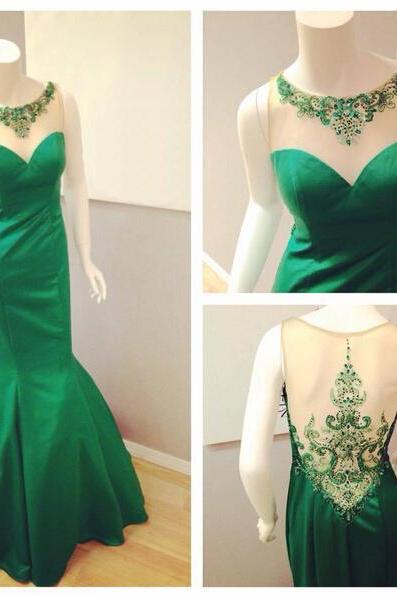 Green Prom Dress, Off Shoulder Prom Dress, Elegant Prom Dress, Mermaid Prom Dress, Handmade Prom Dress, Modest Prom Dress