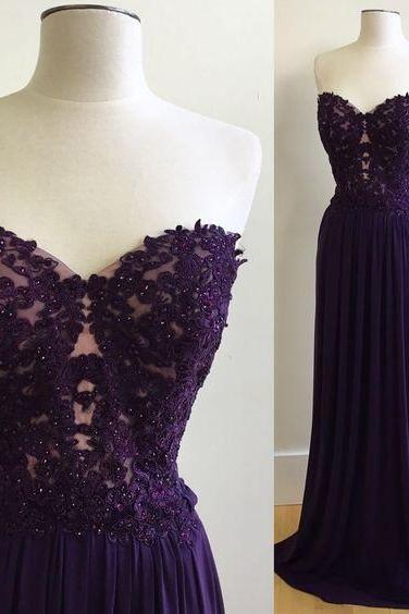 Grape Prom Dresses,Chiffon Prom Gowns,Sparkle Prom Dresses,Long Party Dresses,Grape Prom Gown,Simple Prom Dress,Elegant Evening Gowns,Modest Prom Gowns, Evening Gowns