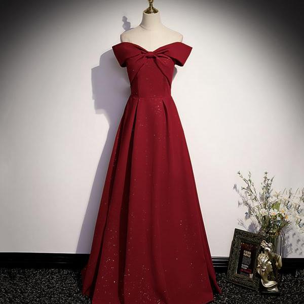 Simple A Line V Neck Burgundy Prom Dress Burgundy Evening Dress V Neck Formal Dress On Luulla