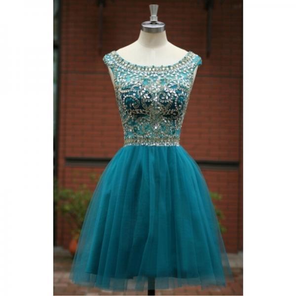 Blue Homecoming Dress,short Prom Gown,tulle Homecoming Gowns,a Line ...