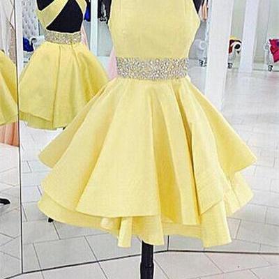 yellow and grey prom