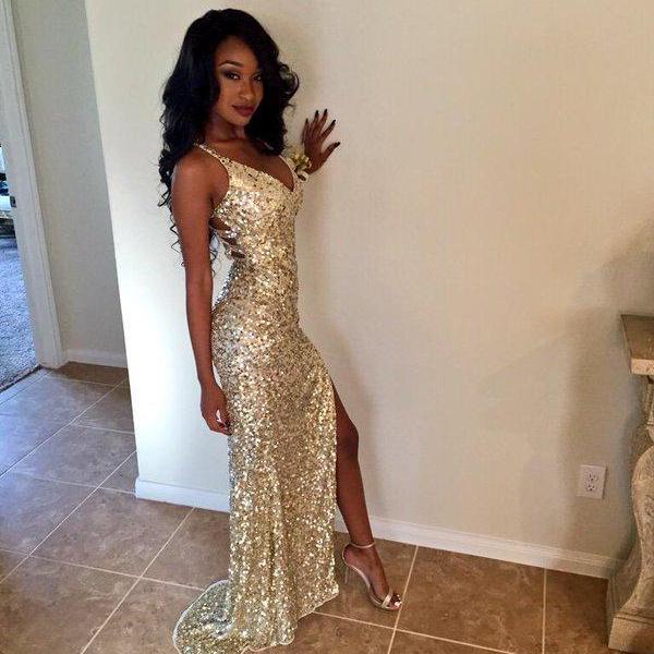 Sequin Prom Dresses,Prom Dress,Backless Evening Gown,Long Formal Dress ...