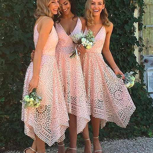 bridesmaid gown with lace
