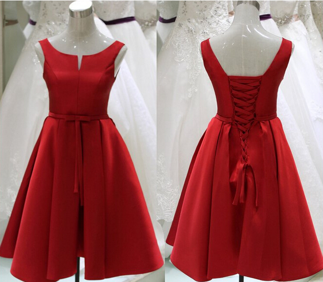 Red Homecoming Dress Short Party Gown main image 0