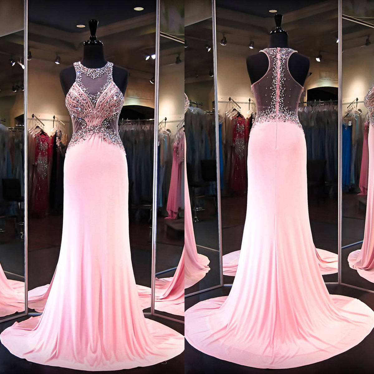 Prom Dress Prom Dresses,Long Pink Prom Dresses,Long Formal Gowns For ...