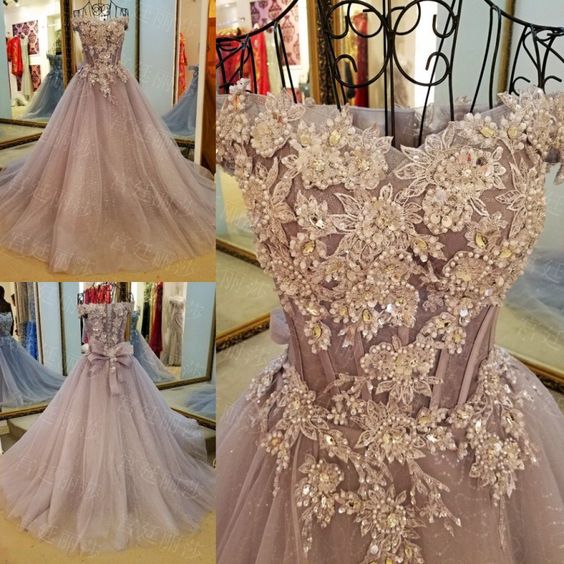Elegant Prom Dress,long Prom Dresses,tulle Ball Gown Prom Formal Prom ...