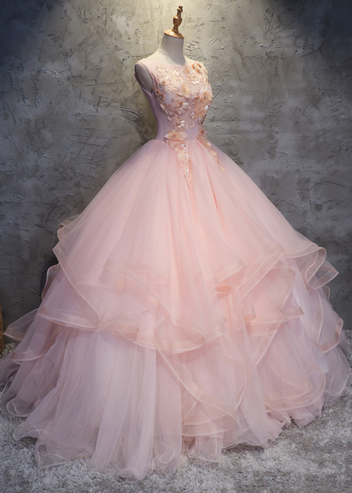 puffy tulle gown