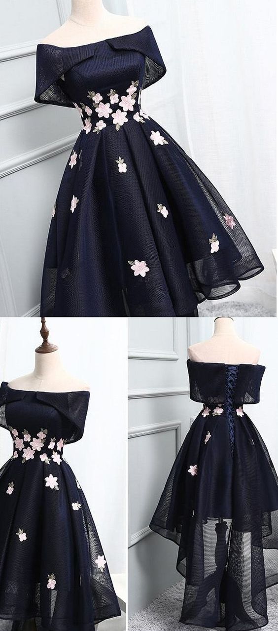 Short Prom Dresses, Black Prom Dresses, Lace Prom Dresses, Black Lace ...