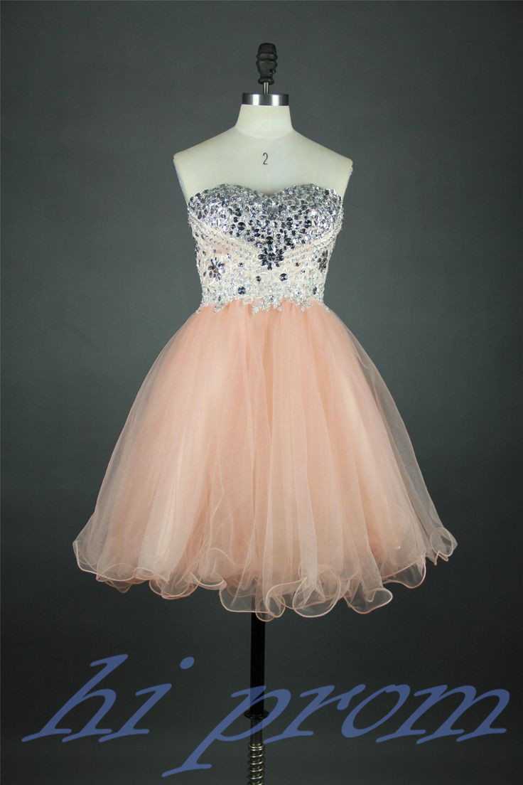 Light Blush Pink Homecoming Dress,Short Prom Gown,Tulle Homecoming ...