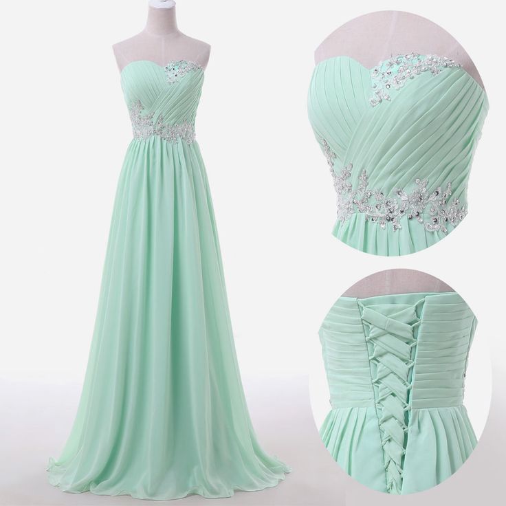 Mint Green Prom Dresses,Sweetheart Evening Gowns,Modest Formal Dresses ...