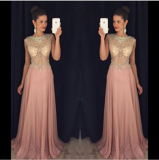 Pink Prom Dresses,pink Evening Gowns,simple Formal Dresses,prom Dresses ...