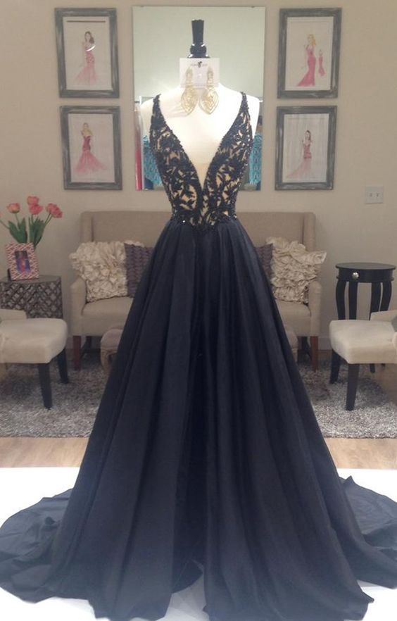 affordable black prom dresses Satin Sweetheart A-line Simple Elegant Dresses, CP1151 Early 2000s makeup look Size:7/8 Push-list-WetFriday