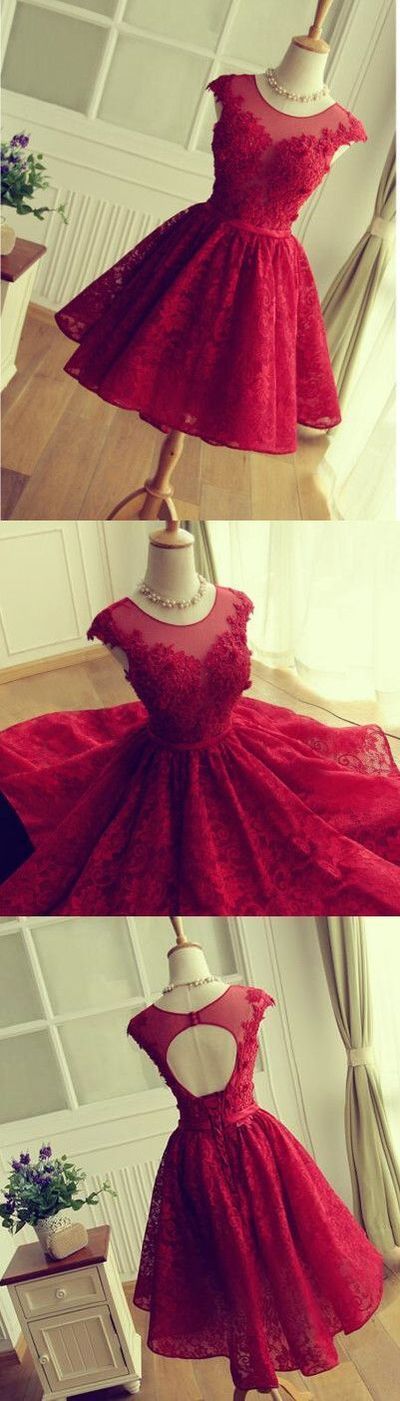 Red Homecoming Dress,Homecoming Dresses,Unique Homecoming Dress ...