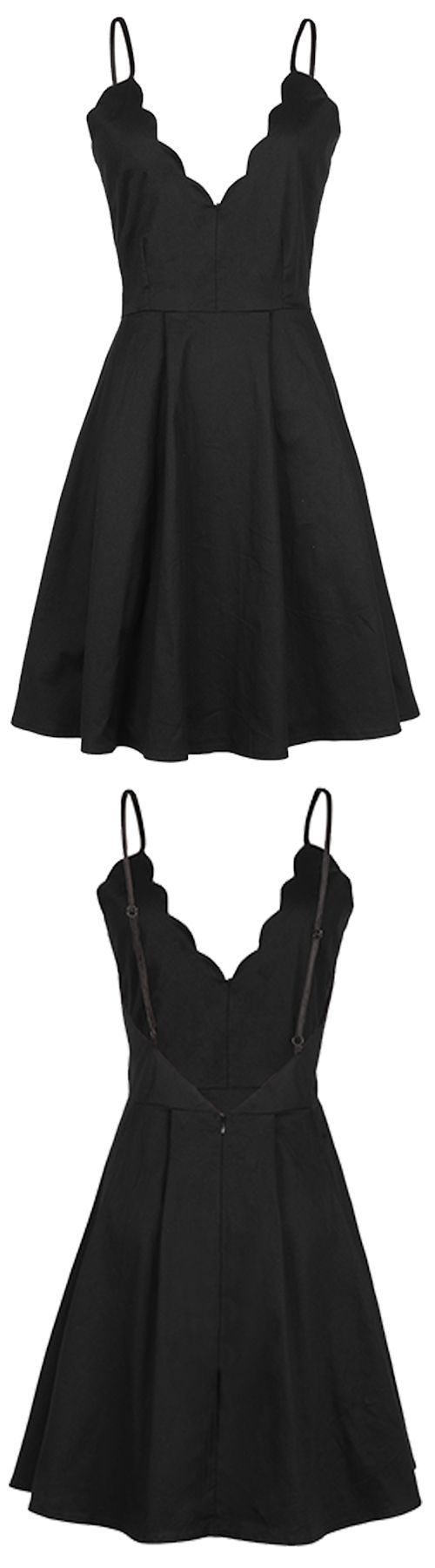 Black Short A-Line Homecoming Dress Straps Satin Homecoming Dress Sweet ...